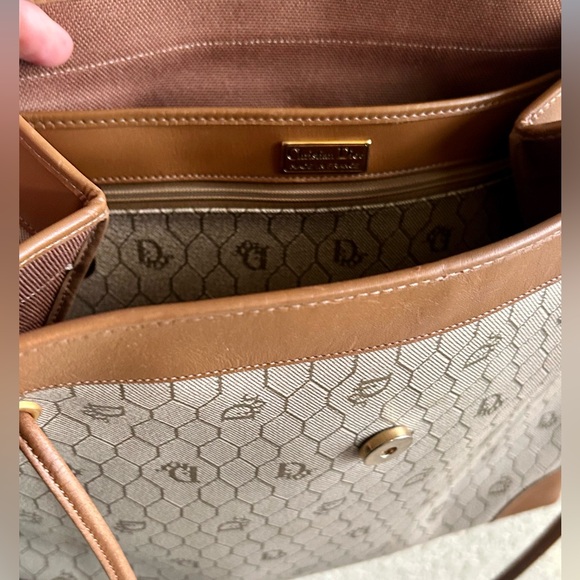 DIOR Monogram Honeycomb Large Shoulder Bag Crossbody Purse - Picture 15 of 17